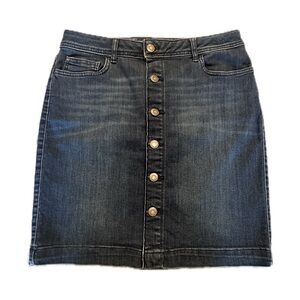 Tommy Hilfiger Button Thru Denim Skirt Size 8